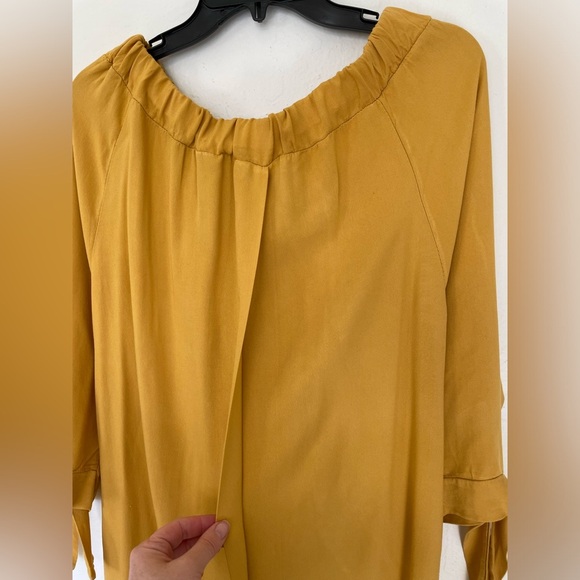 Piano C Dress - 3/4 Length Sleeves Midi Off Shoulder Size L Off Yellow color - Picture 5 of 11